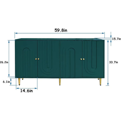 VerdeLux 60" Modern Sideboard Buffet Cabinet