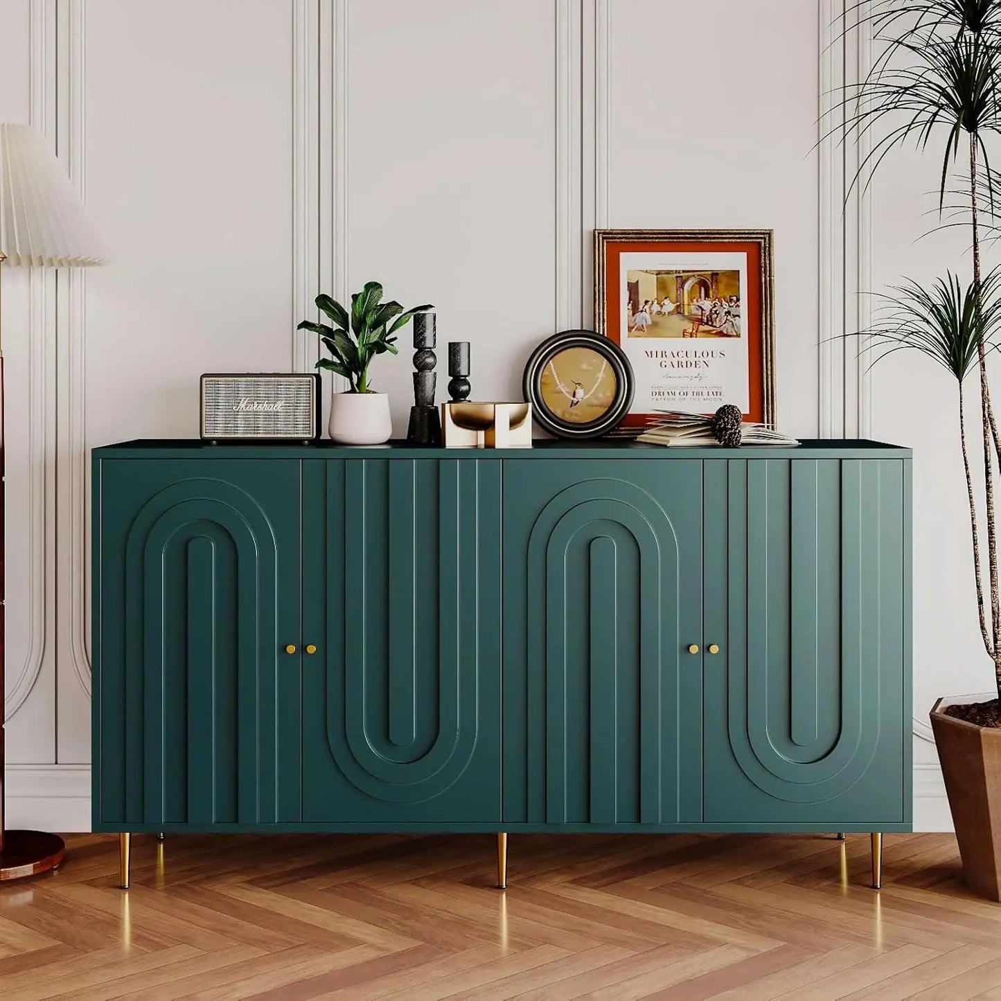 VerdeLux 60" Modern Sideboard Buffet Cabinet