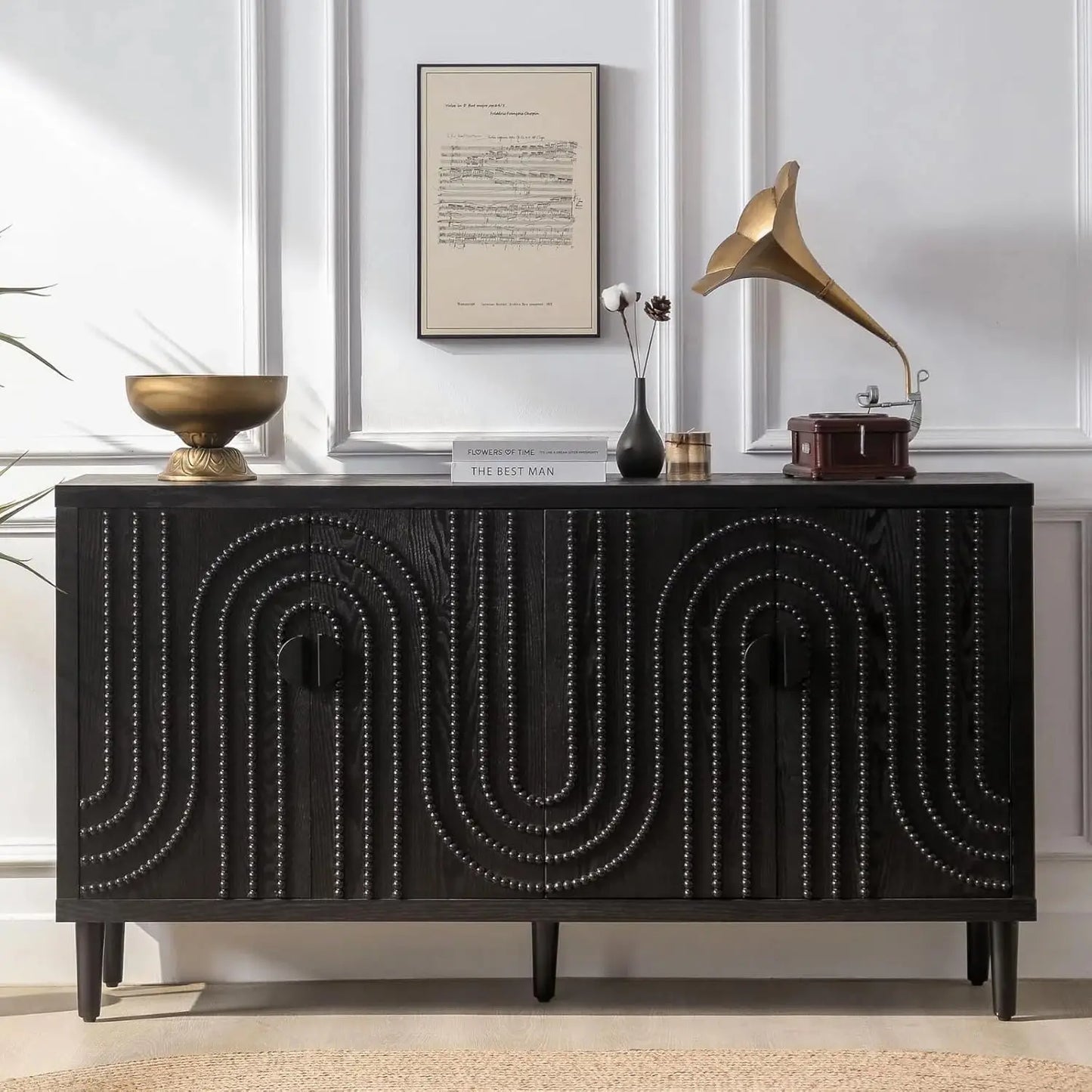 VerdeLux 60" Modern Sideboard Buffet Cabinet